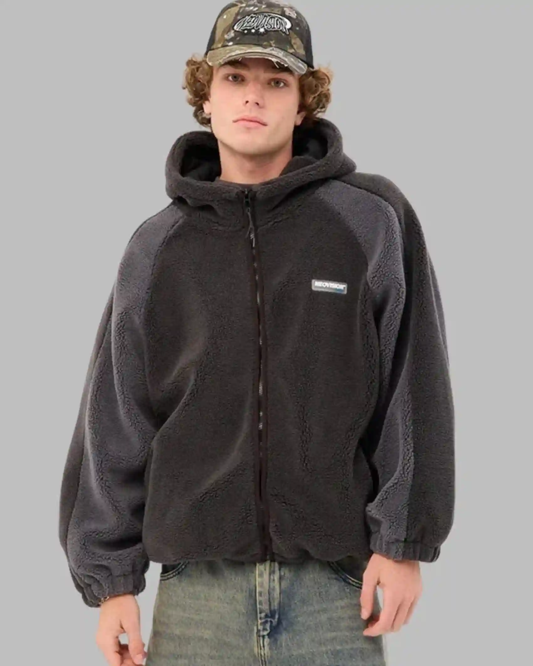 Shop Recreation – Orbital Neovision Gravity Sherpa Hooded Jacket Sale Charcoul Grey