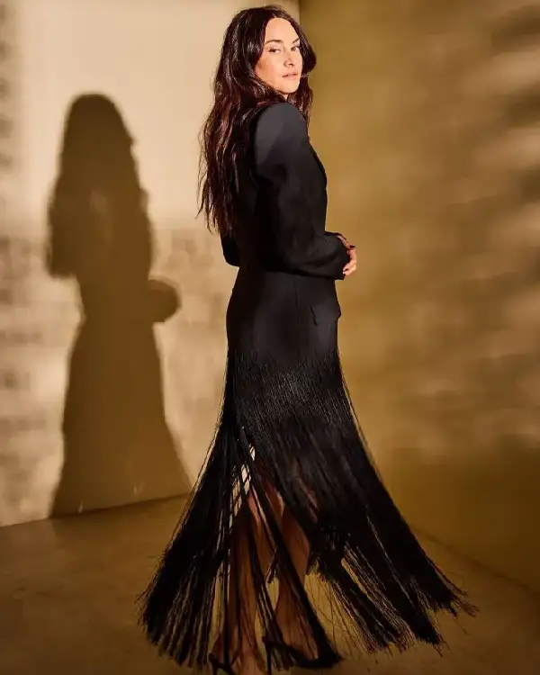 Shop Shailene Woodley Fringed Hemline Long