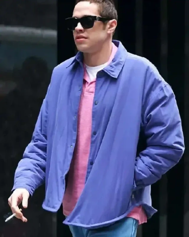 Shop Step Out in Style with the Pete Davidson Blue Cotton Jacket for Everyday Casual Wear Sale