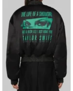 Shop Taylor Swift The Life Of A Showgirl Got A Wi$hli$t Bomber Black Jacket For Sale