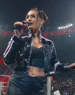 Shop WWE Raw Nikki Bella Crop Leather Jacket