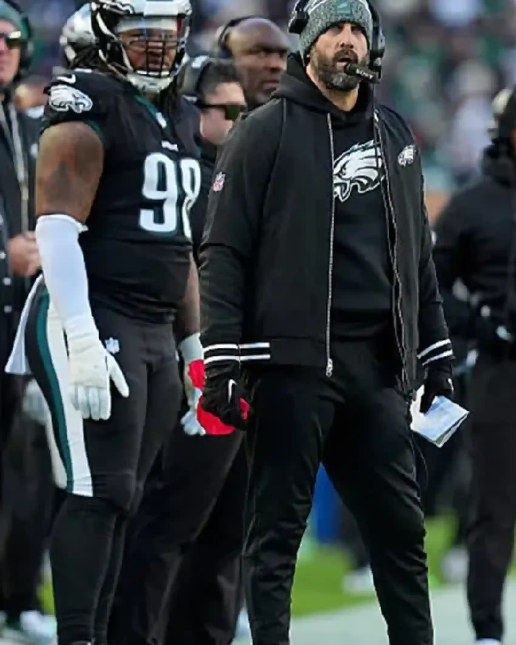 Shop the Nick Sirianni Philadelphia Eagles Sideline Bomber Jacket