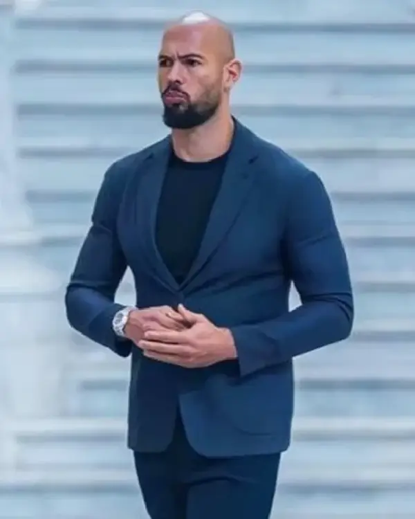 Shope Social Media Personality Andrew Tate Blue Blazer For Men And Women Sale