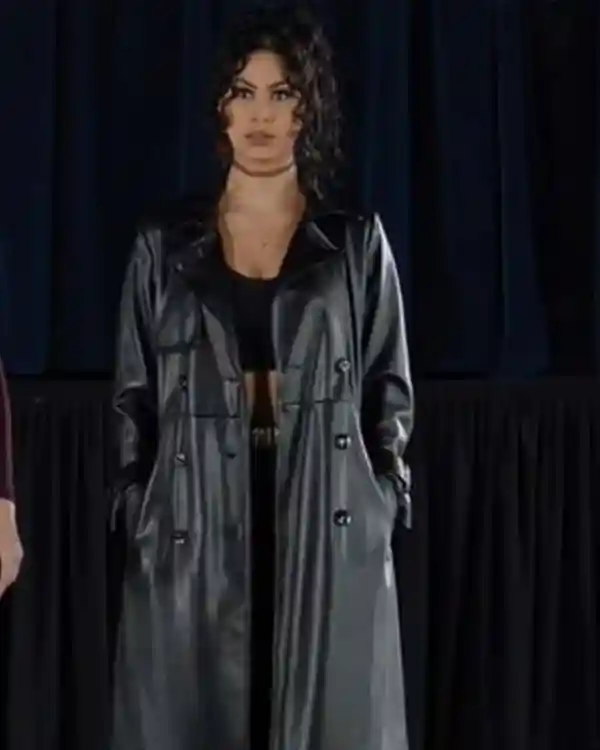 Shoresy S02 Blair Lamora Black Leather Coat