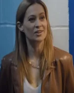 Shoresy S2 Camille Sullivan Brown Leather Coat