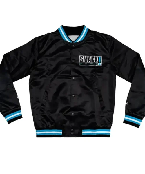 Smackdown Logo Black Satin Jacket