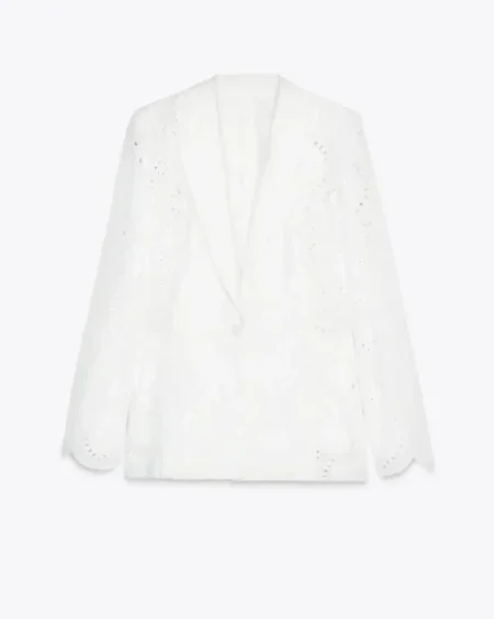 TV-Series Emily In Paris S05 Scalloped Edges, and Floral Embroidery Optic