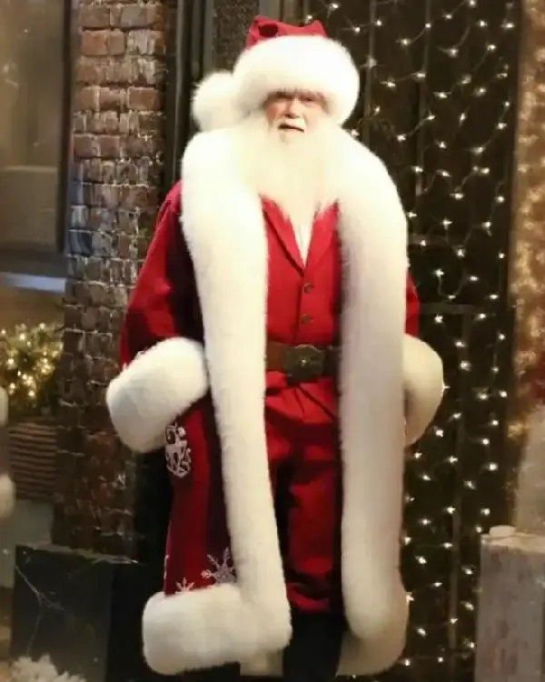 The Man with the Bag Santa Red Coat