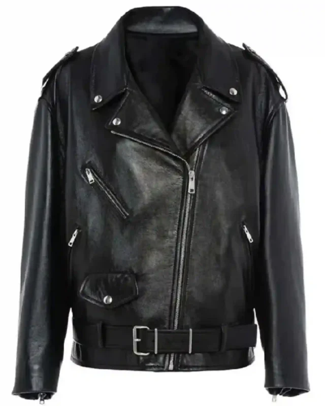 The Today Show 2025 Cynthia Erivo Black Leather Biker Jacket