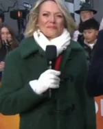 The Today Show 2025 Dylan Dreyer Green Sherpa Toggle Coat