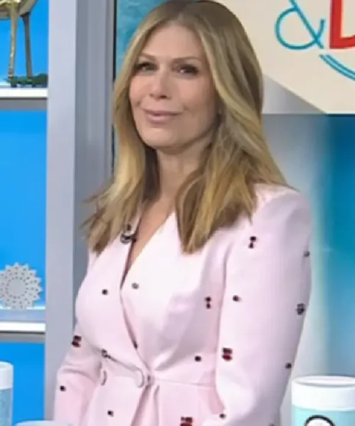 The Today Show 2025 Jill Martin Crystal-Embellished Pink Jacket