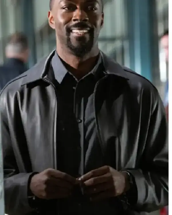Theo Walker Law and Order Black Leather Jacket