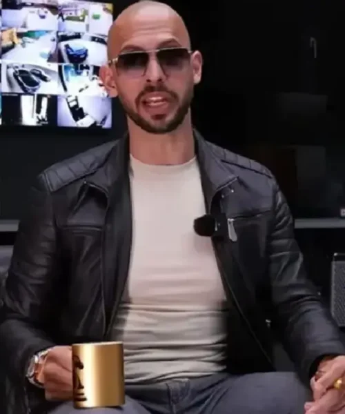 Top G Andrew Tate Black Leather Jacket