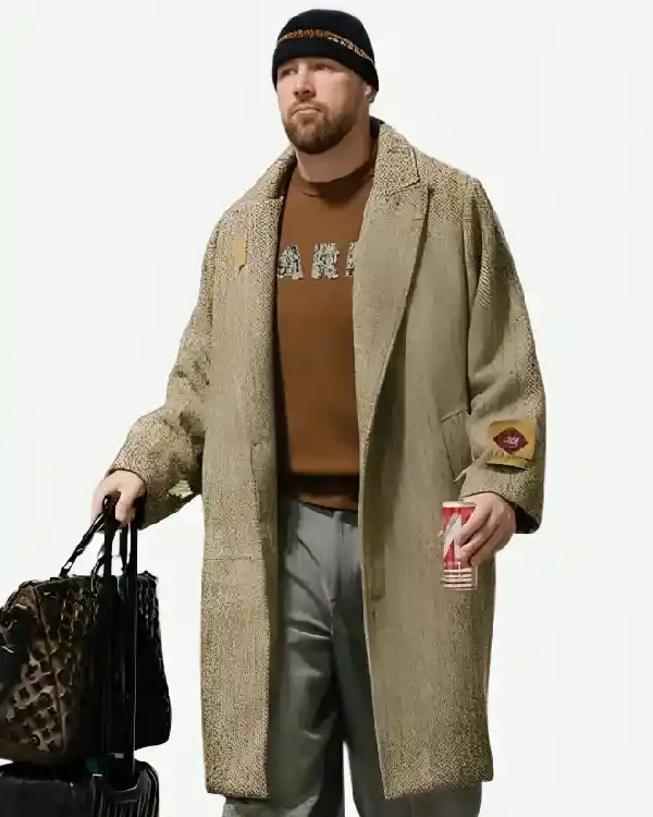 Travis Kelce Nissan Stadium Wool Coat