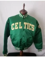 Vintage Boston Celtics Retro Satin Button Up Jacket