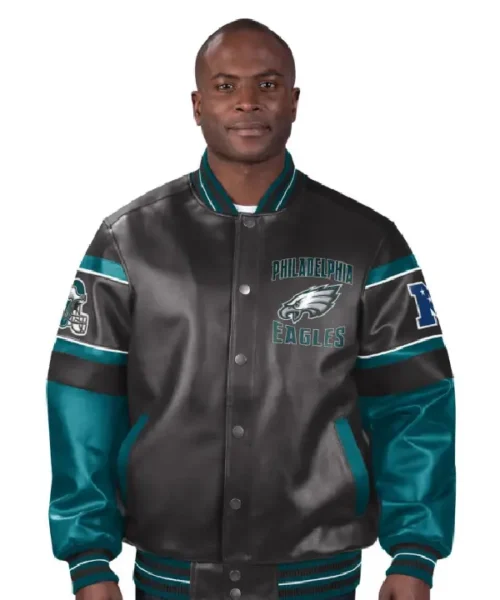 Vintage Philadelphia Eagles NFL Leather Bomber Jacket