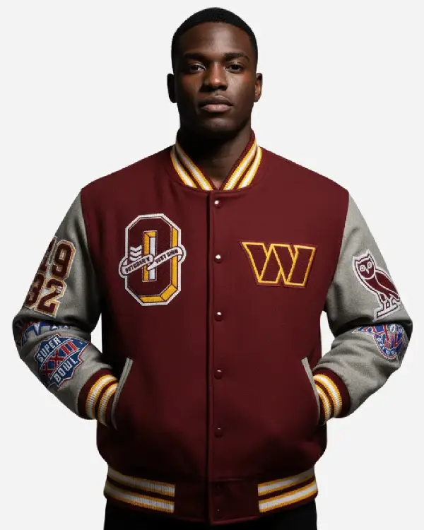 Washington Commanders OVO Varsity Jacket