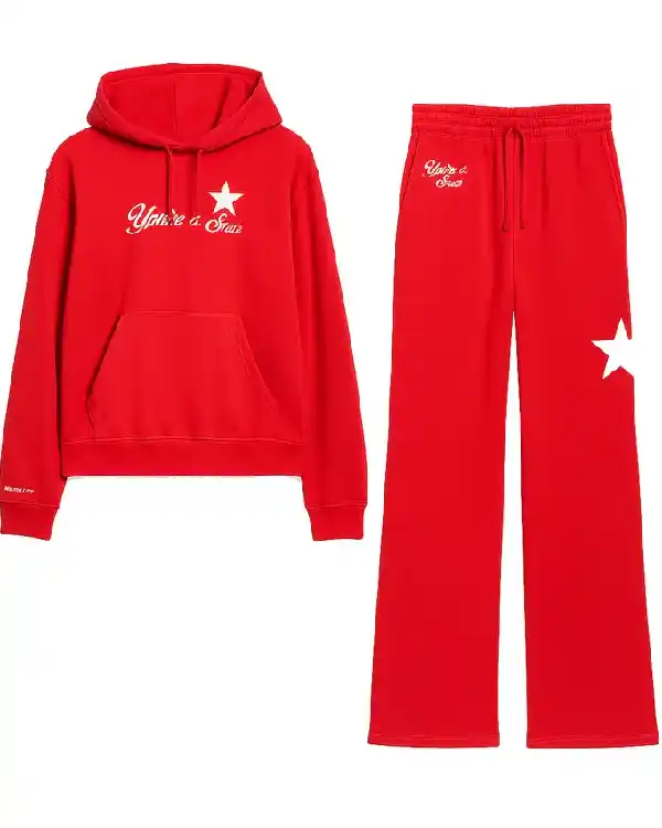 Whitney Leavitt You’re a Star Red Hoodie and Sweatpants