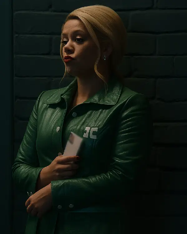 Wild Cherry Nicole Lecky Leather Coat