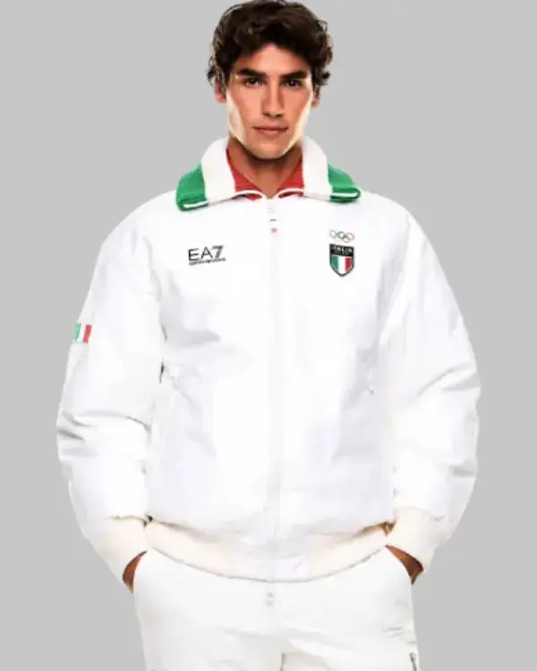 Winter Olympics 2026 Team Italy EA7 Emporio Armani Bomber Jacket