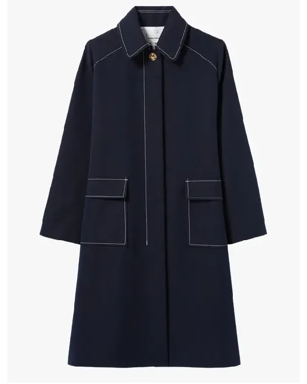 Women Belted Midi Trench Coat
