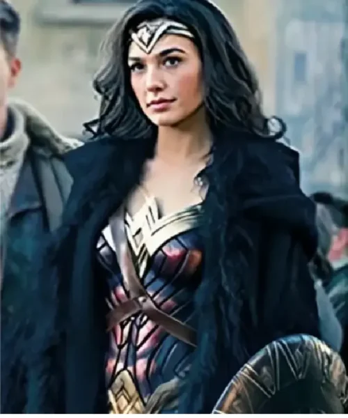 Wonder Woman Diana Prince Shearling Coat