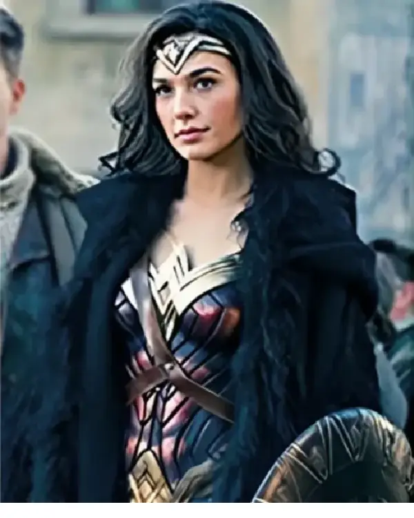 Wonder Woman Diana Prince Shearling Coat
