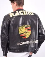930 Black Leather Turbo Porsche Racing Jacket On Sale