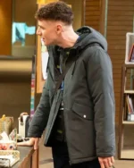 Abbott Elementary Chris Perfetti Grey Hooded Jacket For Sale