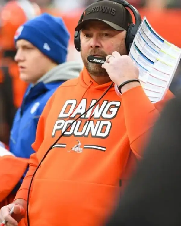 American Football Coach Freddie Kitchens Dawg Pound Orange Pullover Hoodie