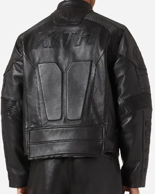 Batman 85th Anniversary Special Wayne Industries Black Moto Leather Jacket Sale