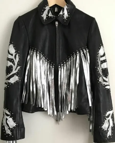 Birds of Prey Harley Quinn Black Fringe Jacket