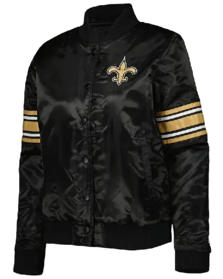 Black Line Up New Orleans Saints Jacket