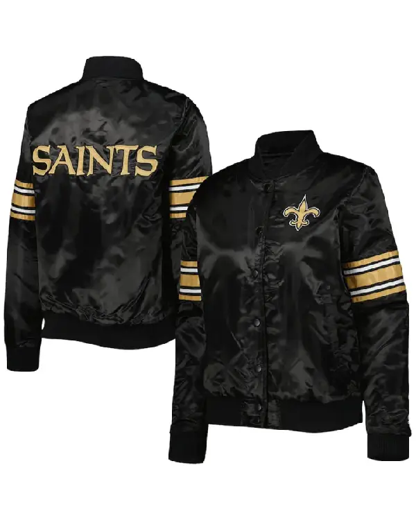 Black Line Up New Orleans Saints Jacket for sale