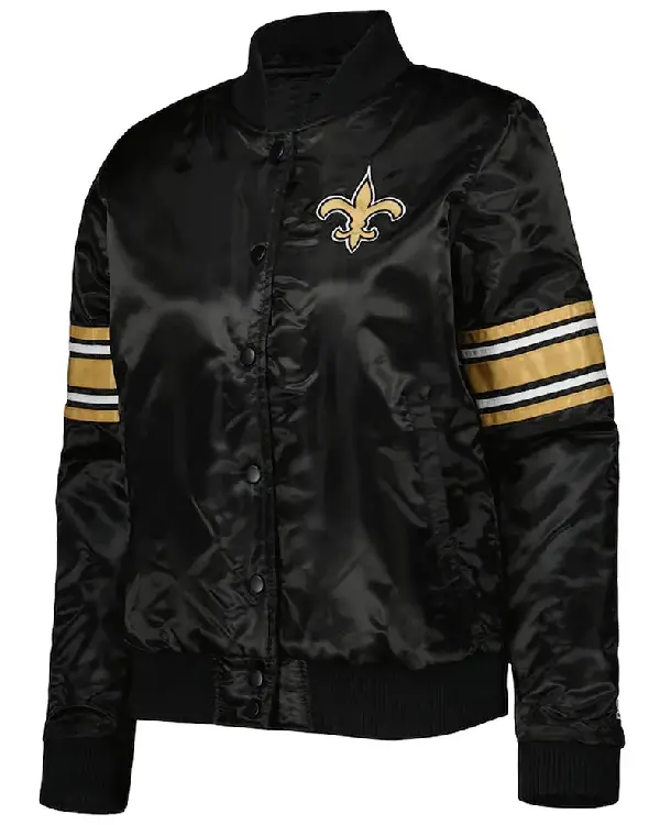 Black Line Up New Orleans Saints Jacket