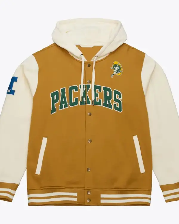 Brown_Cream Green Bay Packers Dusted Fleece Jacket