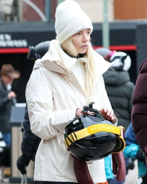 Buy Anya Taylor-joy White Ski Jacket