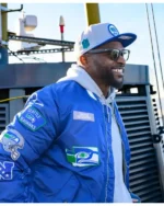 Buy Cliff Avril Space Needle Seattle Seahawks Bomber Jacket For Sale