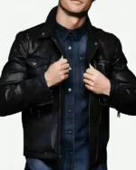 Buy Cristiano Ronaldo Portuguese Footballer Black Leather Jacket For Sale