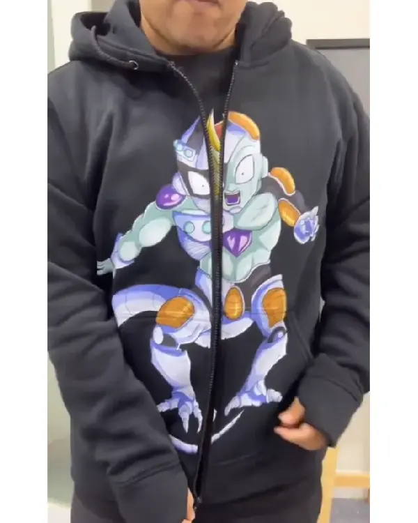 Buy Dragon Ball Z Frieza Black Zip Up Hoodie