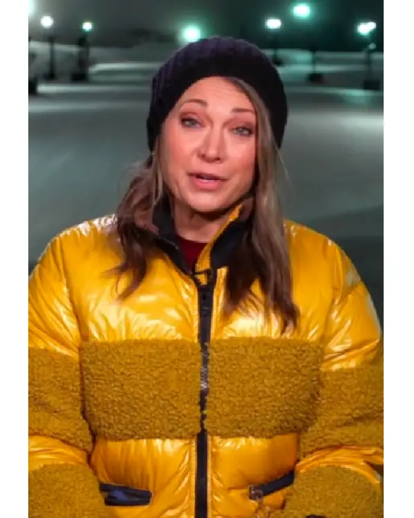 Buy Good Morning America 2026 Ginger Zee Yellow Down Sherpa