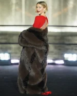 Buy Julianne Hough Rockin’ Eve Performance New York Fur Brown Coat