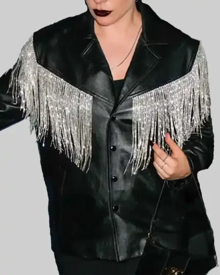 Buy Lady Gaga Black Leather Jacket