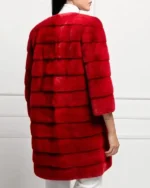 Buy Leah Red Fur Coat Sale