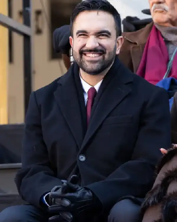 Buy New York Mayor Zohran Mamdani Ceremonial Inauguration NYC 2026 Black Wool Coat