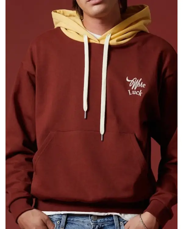 Buy Pacsun Wish Me Luck 2026 Billiards League Burgundy Pullover Hoodie