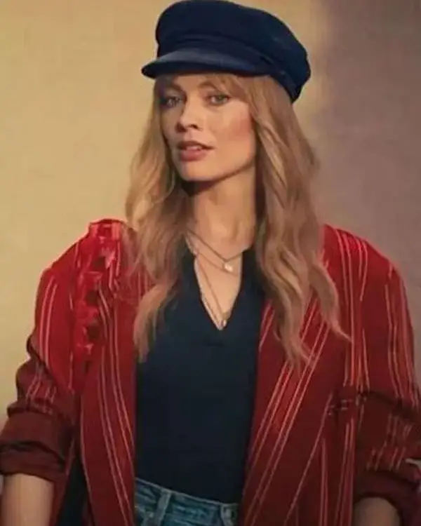 Buy  Sarah A Big Bold Beautiful Journey Margot Robbie Red Striped Coat