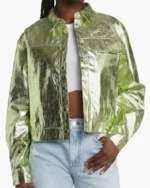 Buy Tasha The Upshaws Tv Series S05 Gabrielle Dennis Green Metallic Leather Jacket