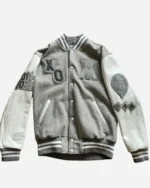 Buy The Weeknd x Daniel Arsham House Of Balloons Premium Award White And Grey Jacket Sale