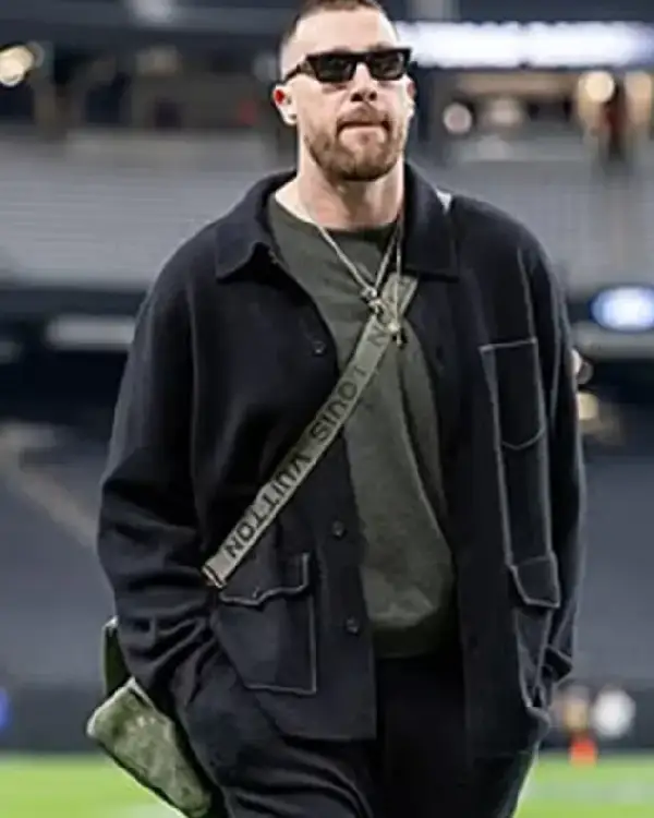 Buy Travis Kelce Kansas City Chiefs 2026 Farewell Black Wool Jacket